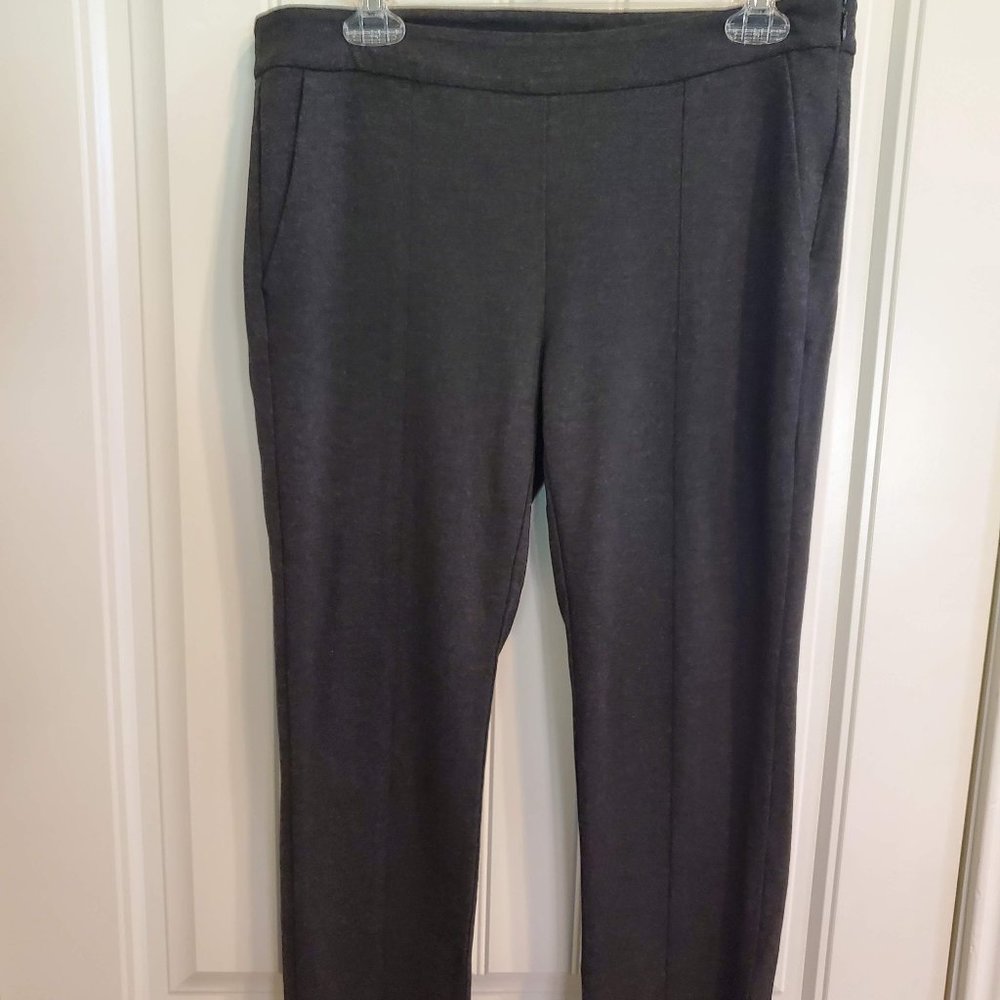 cabi Charcoal Side-Zip Dress Pants